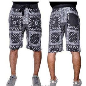 True Rock Jaguar Paisley Men's Knit Shorts 2xl